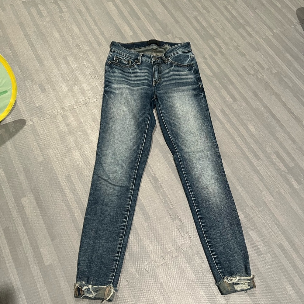 Buckle Dark Blue Skinny Jeans